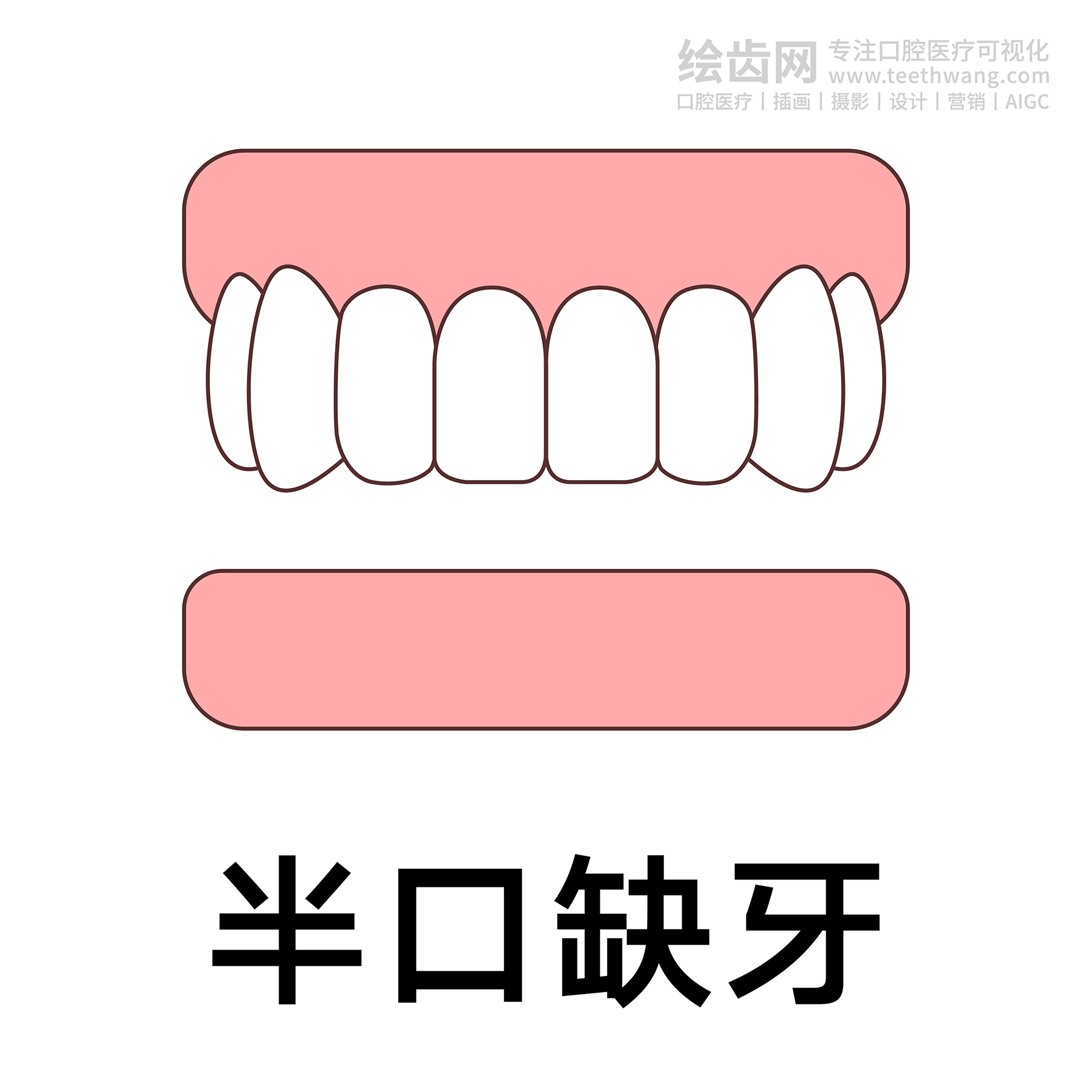 牙齿类型（合集白色） 卡通牙齿 口腔