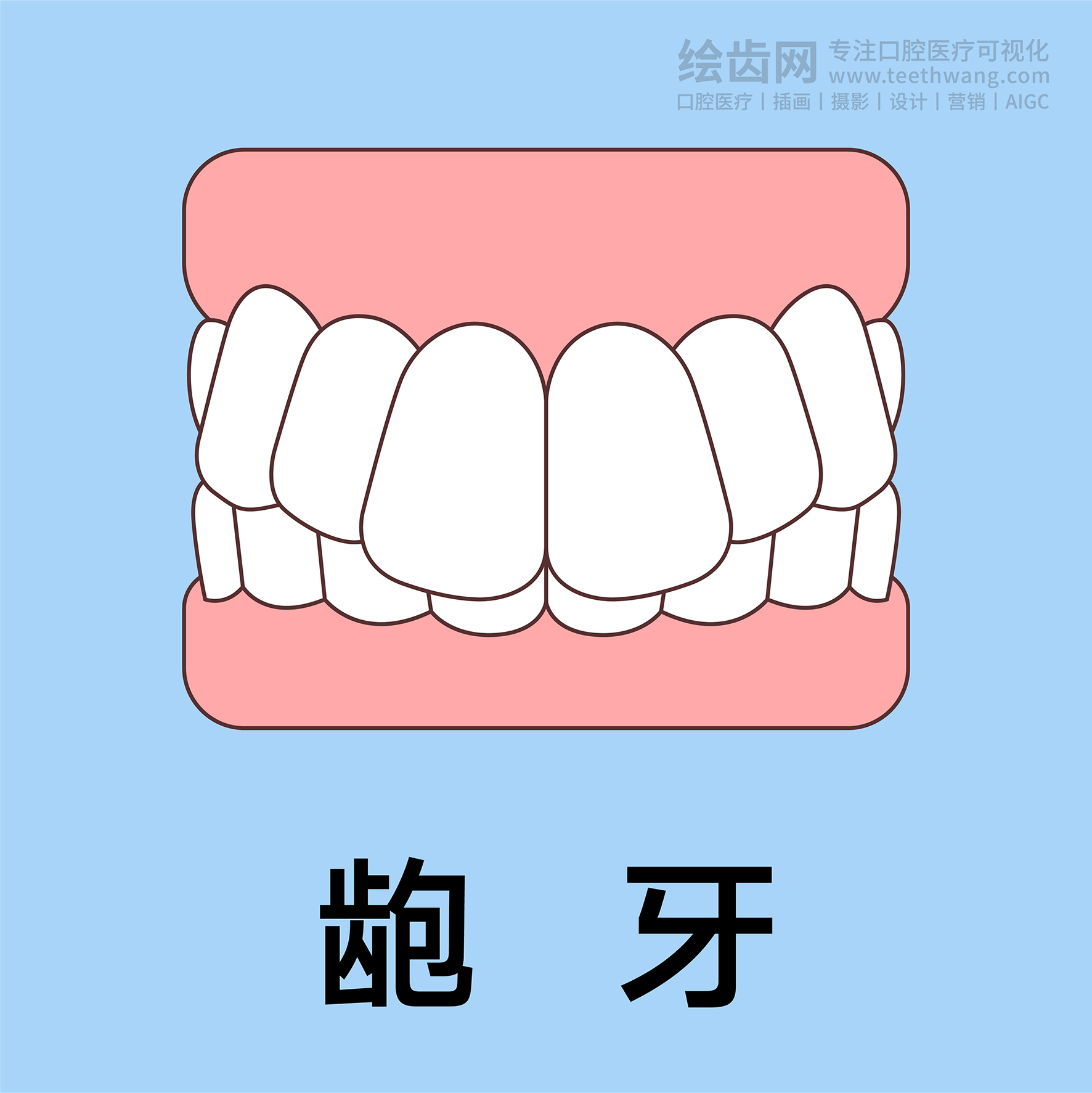 牙齿插画