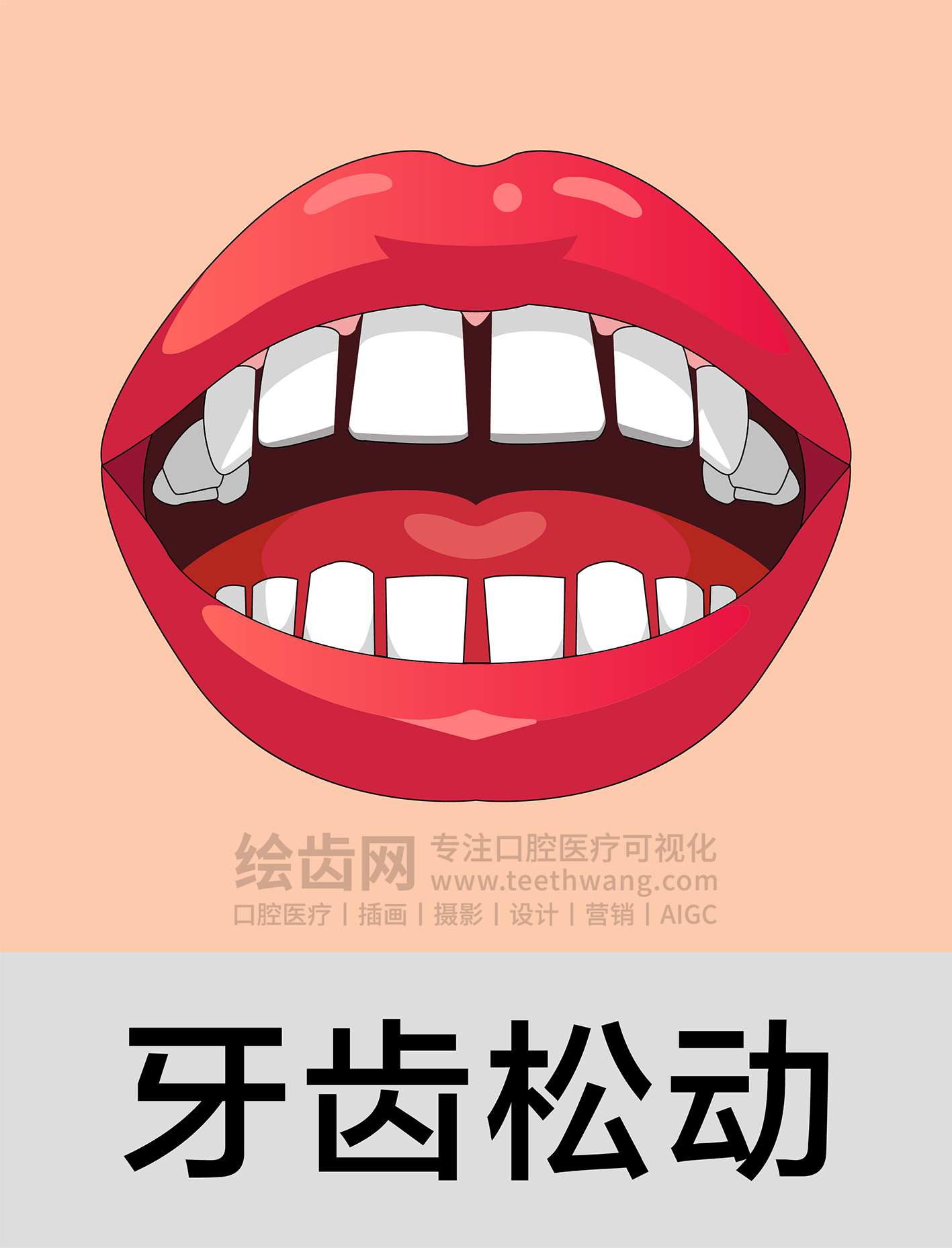 牙齿插画