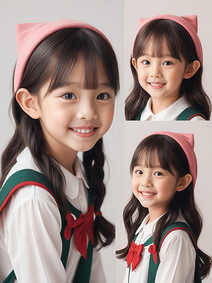 口腔 中国小女孩微笑肖像（一）AIGC