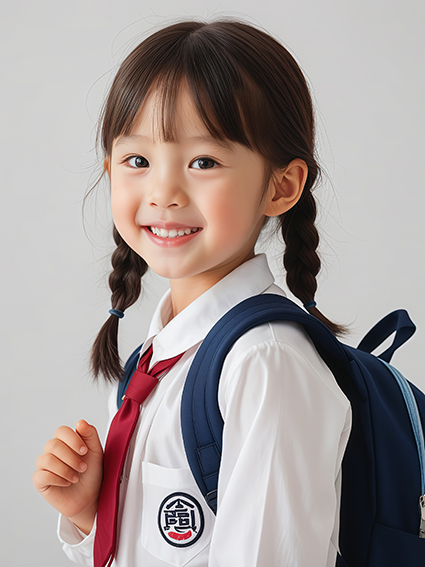 口腔 中国小女孩微笑肖像（一）AIGC