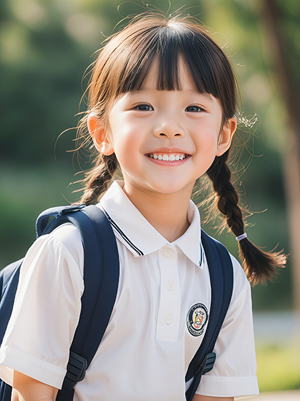 口腔 中国小女孩微笑肖像（一）AIGC
