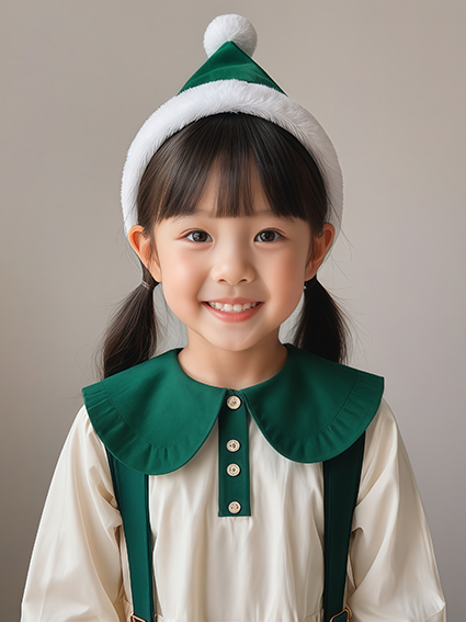 口腔 中国小女孩微笑肖像（一）AIGC