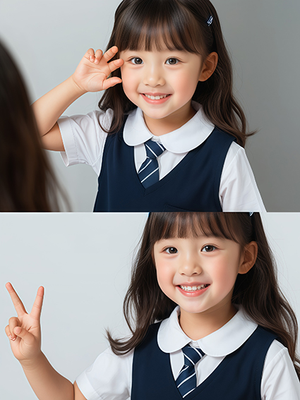 口腔 中国小女孩微笑肖像（二）AIGC