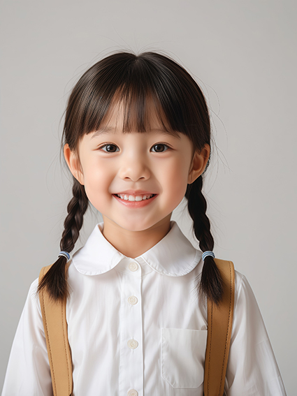 口腔 中国小女孩微笑肖像（二）AIGC