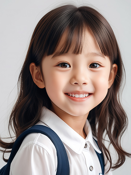 口腔 中国小女孩微笑肖像（二）AIGC