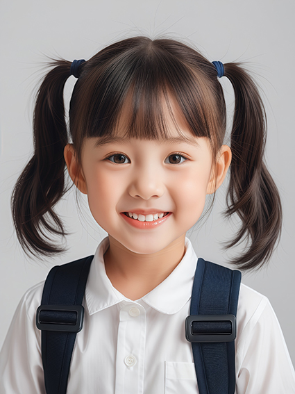 口腔 中国小女孩微笑肖像（二）AIGC