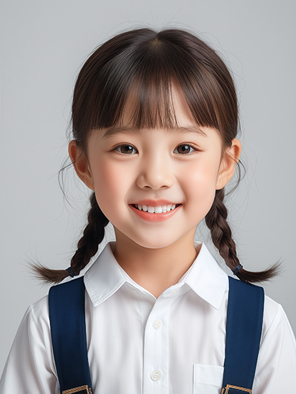 口腔 中国小女孩微笑肖像（二）AIGC