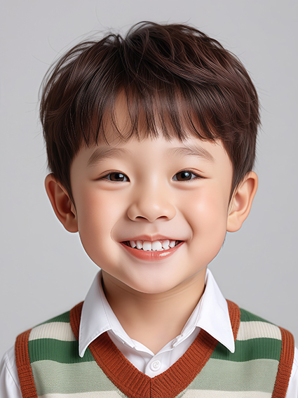口腔 中国小男孩微笑肖像（一）AIGC