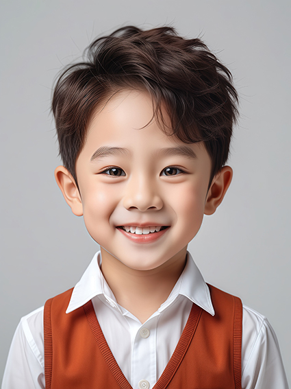 口腔 中国小男孩微笑肖像（一）AIGC